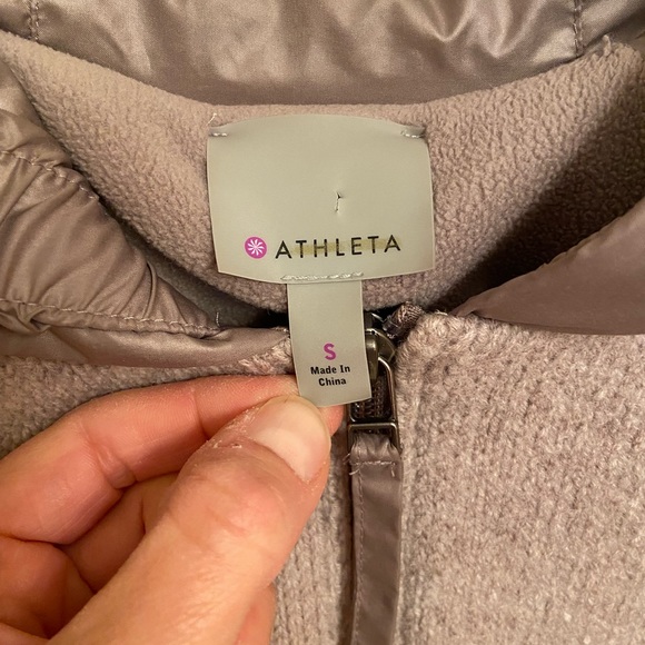Athleta Attica Sweater Jacker Tan Size Small - Picture 4 of 7